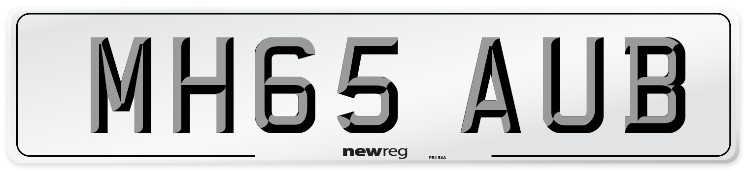 MH65 AUB Number Plate from New Reg